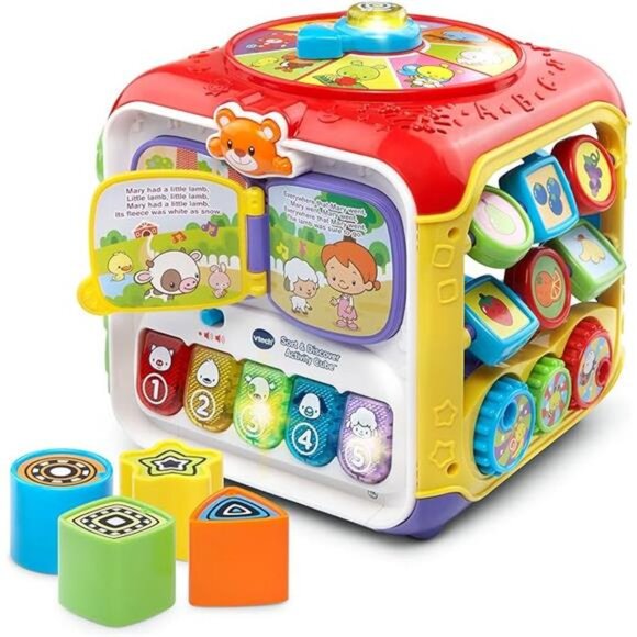 VTech Sort and Discover Activity Cube (Frustration Free Packaging), Red - Picture 7 of 7